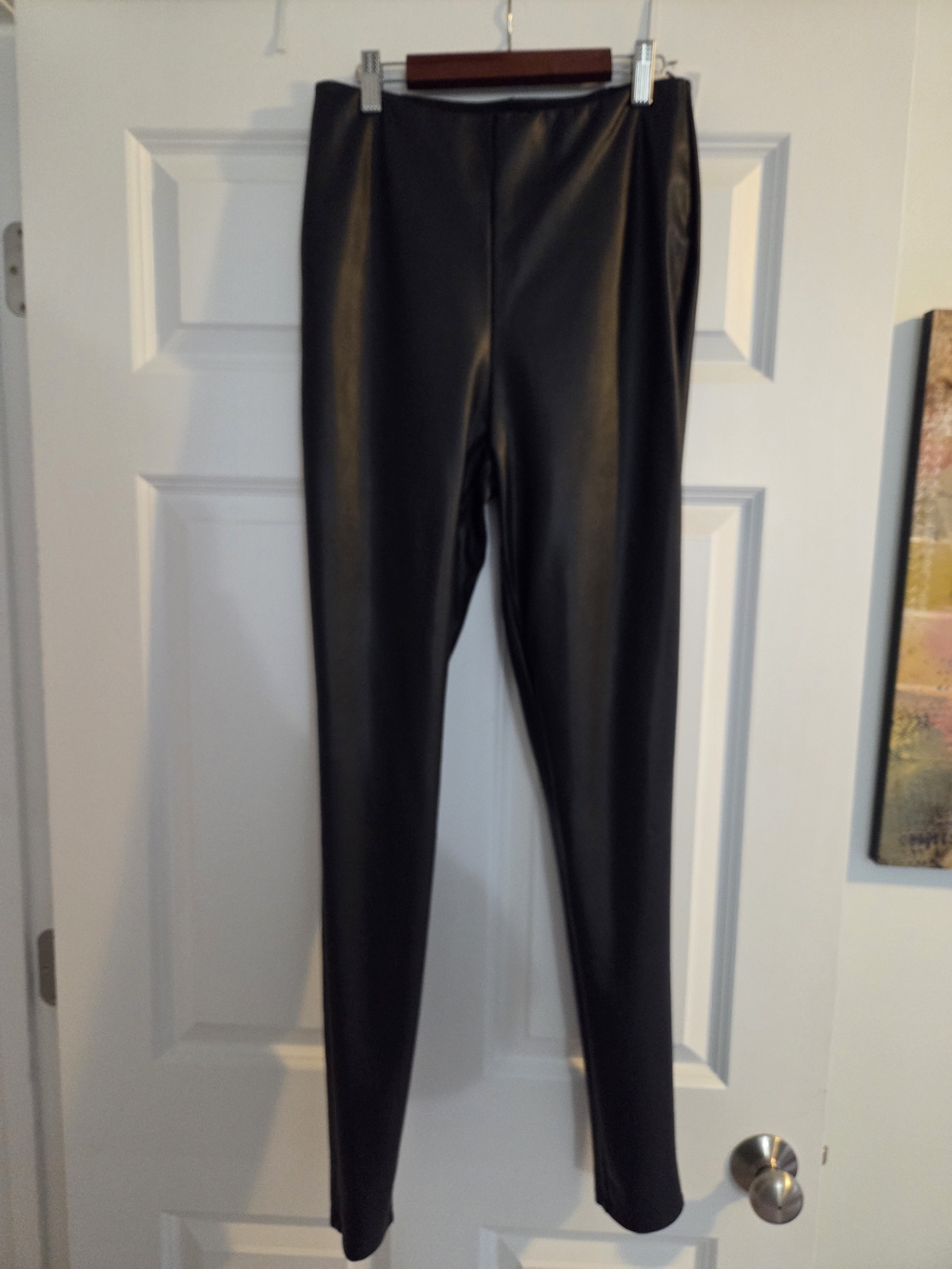 Halogen Black Faux Leather Leggings - Sleek High-Shine